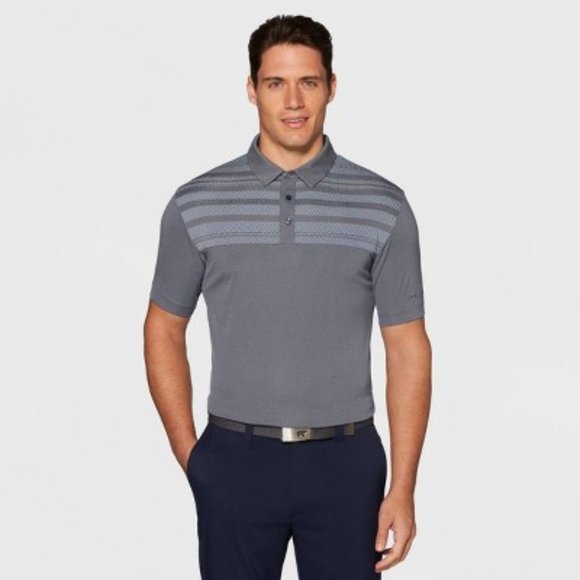 Jack Nicklaus Mens Short Sleeve Allover Print Polo Shirt